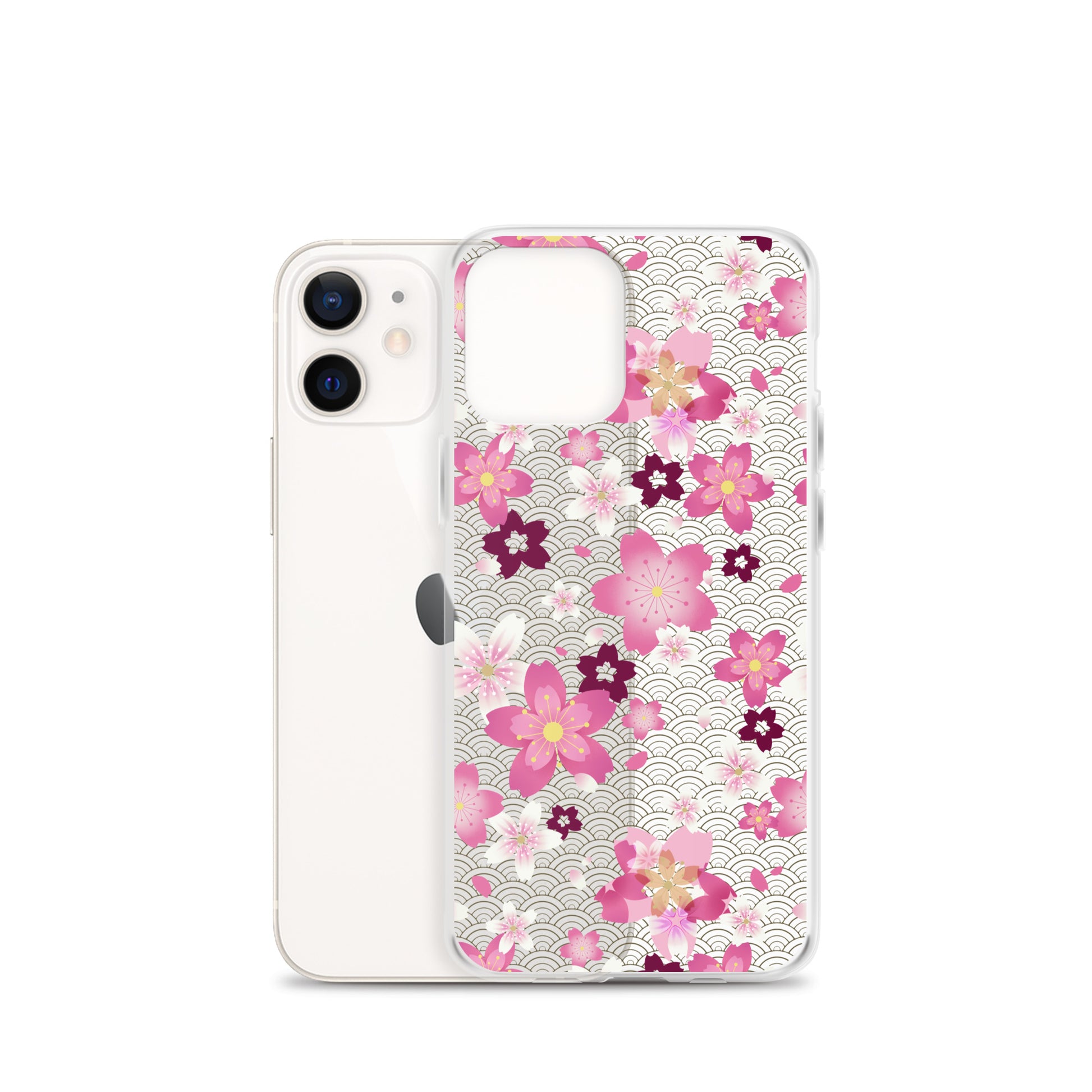 Sakura iPhone® Clear Case features a floral design, offering stylish protection against scratches and dirt.