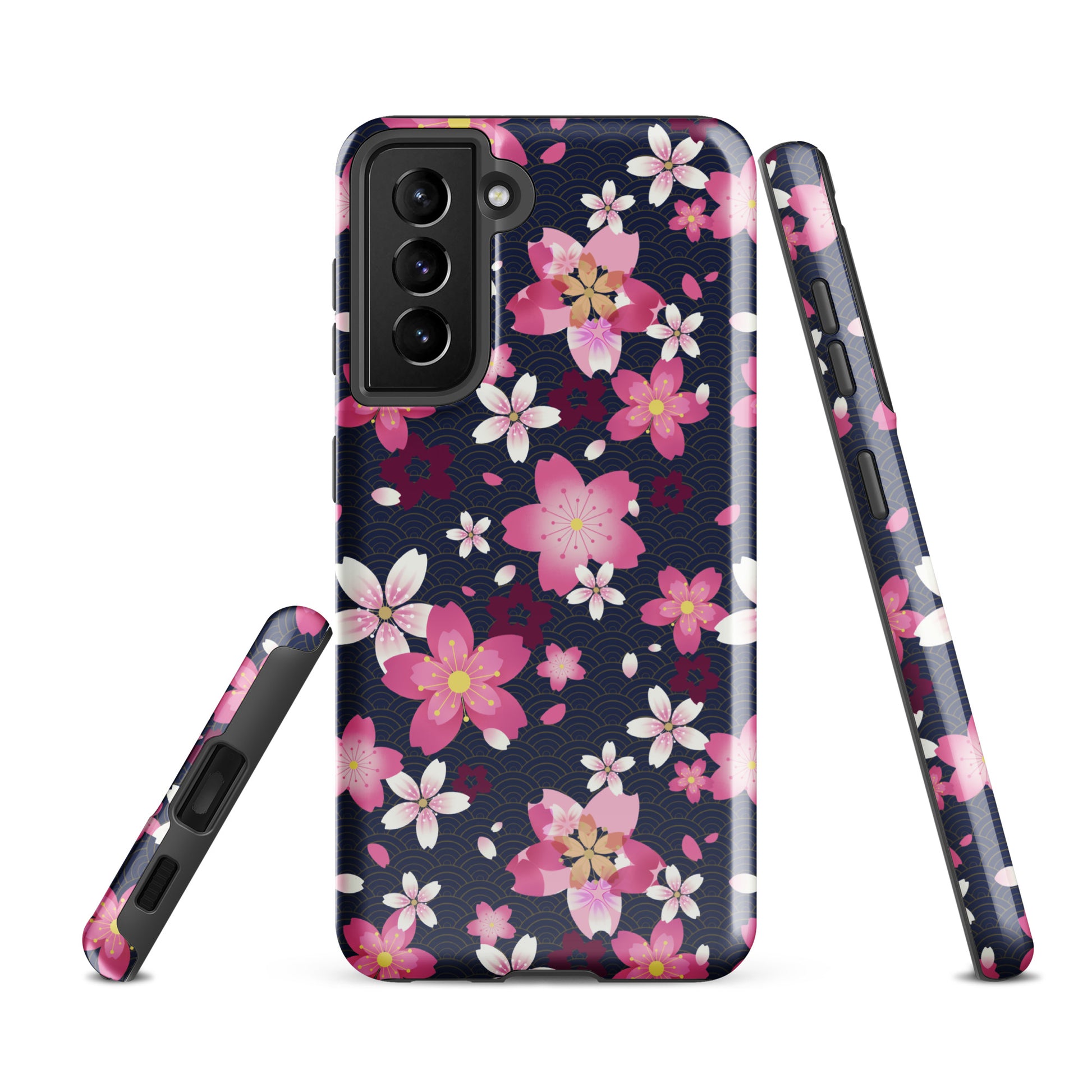 Stylish Sakura Samsung® Tough Case featuring vibrant floral design for durable protection and a sleek look.