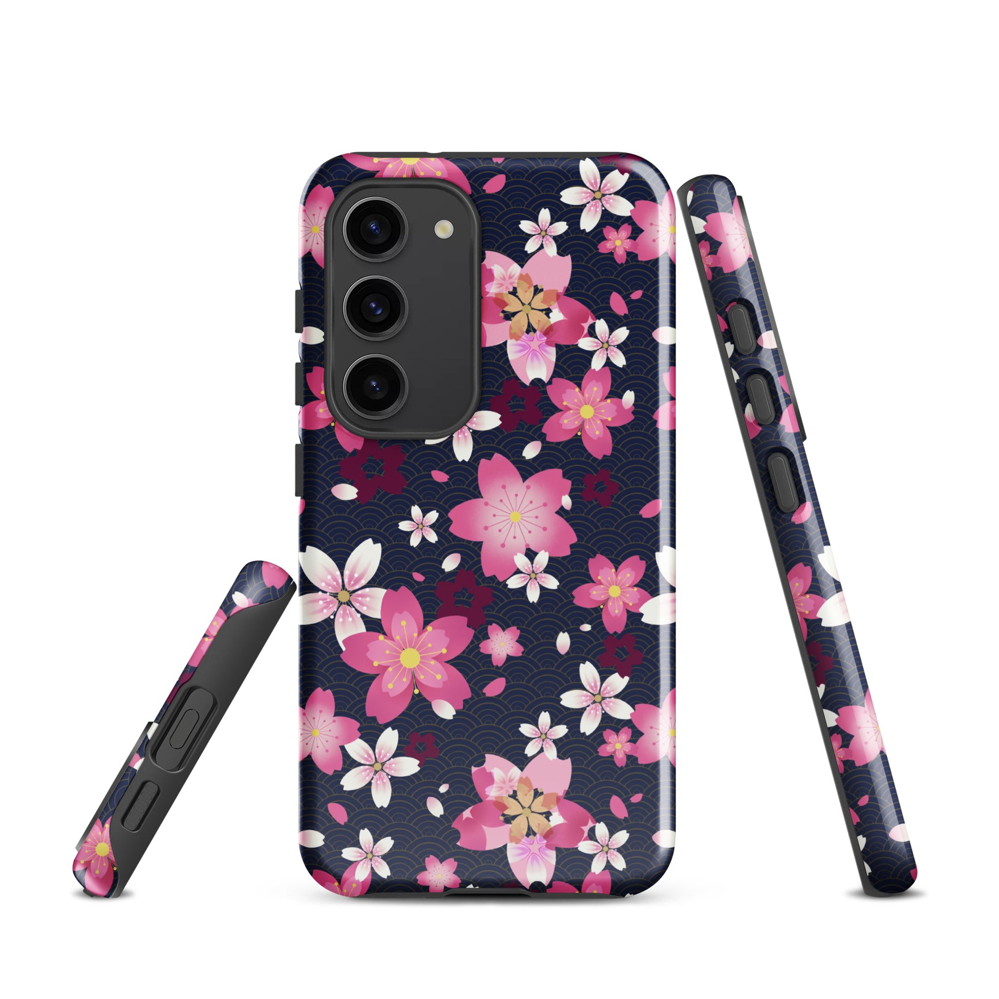 Sakura Samsung® Tough Case features a stunning floral design for ultimate protection and style. Perfect for your phone!
