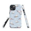 Stylish Snow Bird iPhone® Tough Case featuring a durable design with impact-resistant polycarbonate and TPU lining.