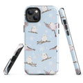 Stylish Snow Bird iPhone® Tough Case featuring a whimsical design, protecting your phone with durable, dual-layered design.
