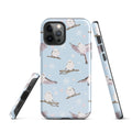Snow Bird iPhone® Tough Case features a stylish design with owls and snowflakes, ensuring protection and fashion.
