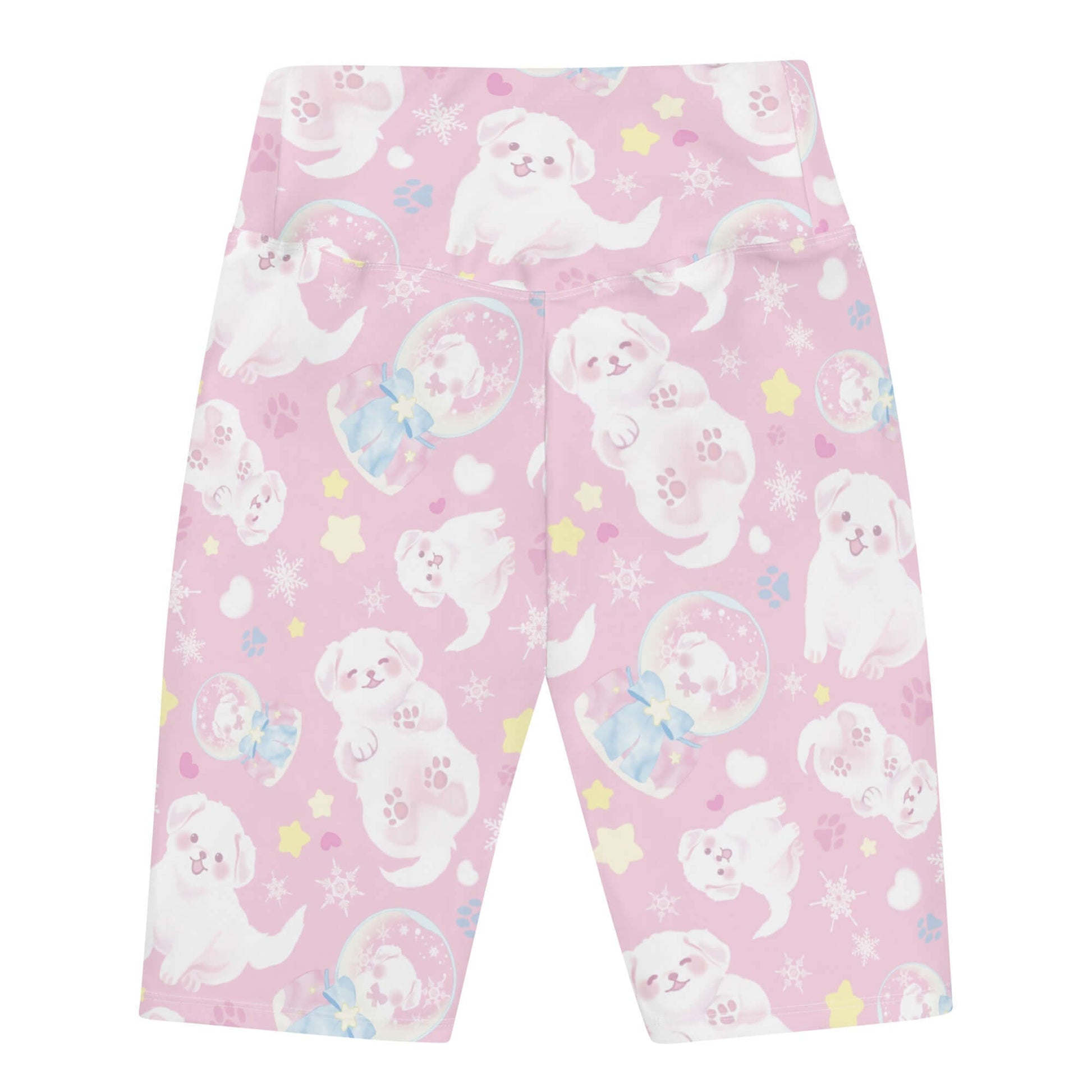 Fluffy and cute, the Snow Puppy Biker Shorts feature playful pups and vibrant colors for a stylish workout look.