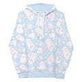 Cozy Snow Puppy Hoodie featuring adorable puppies on a pastel blue background, perfect for a cute, comfy outfit.