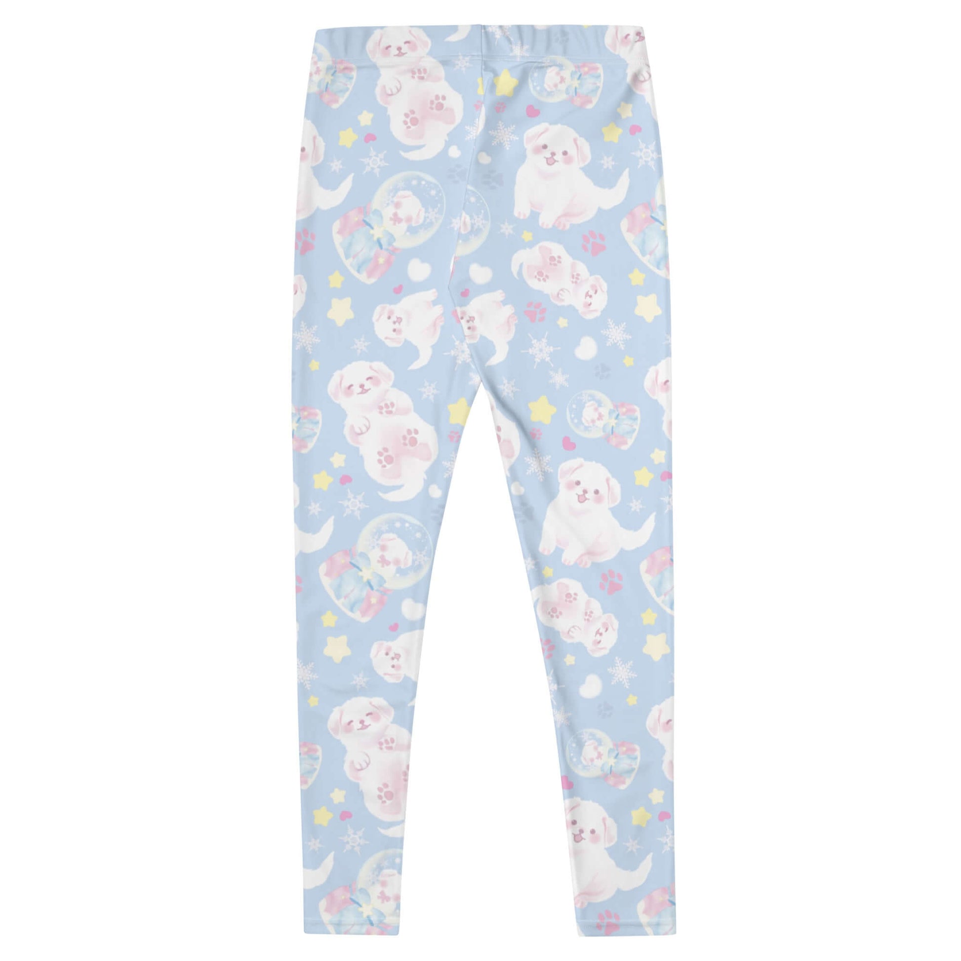 Snow Puppy Leggings featuring a playful print of fluffy puppies on a soft, comfortable fabric, perfect for lounging or the gym.
