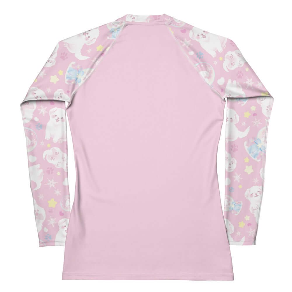 Versatile Snow Puppy Rash Guard with long sleeves, perfect for active outdoor activities and sun protection.