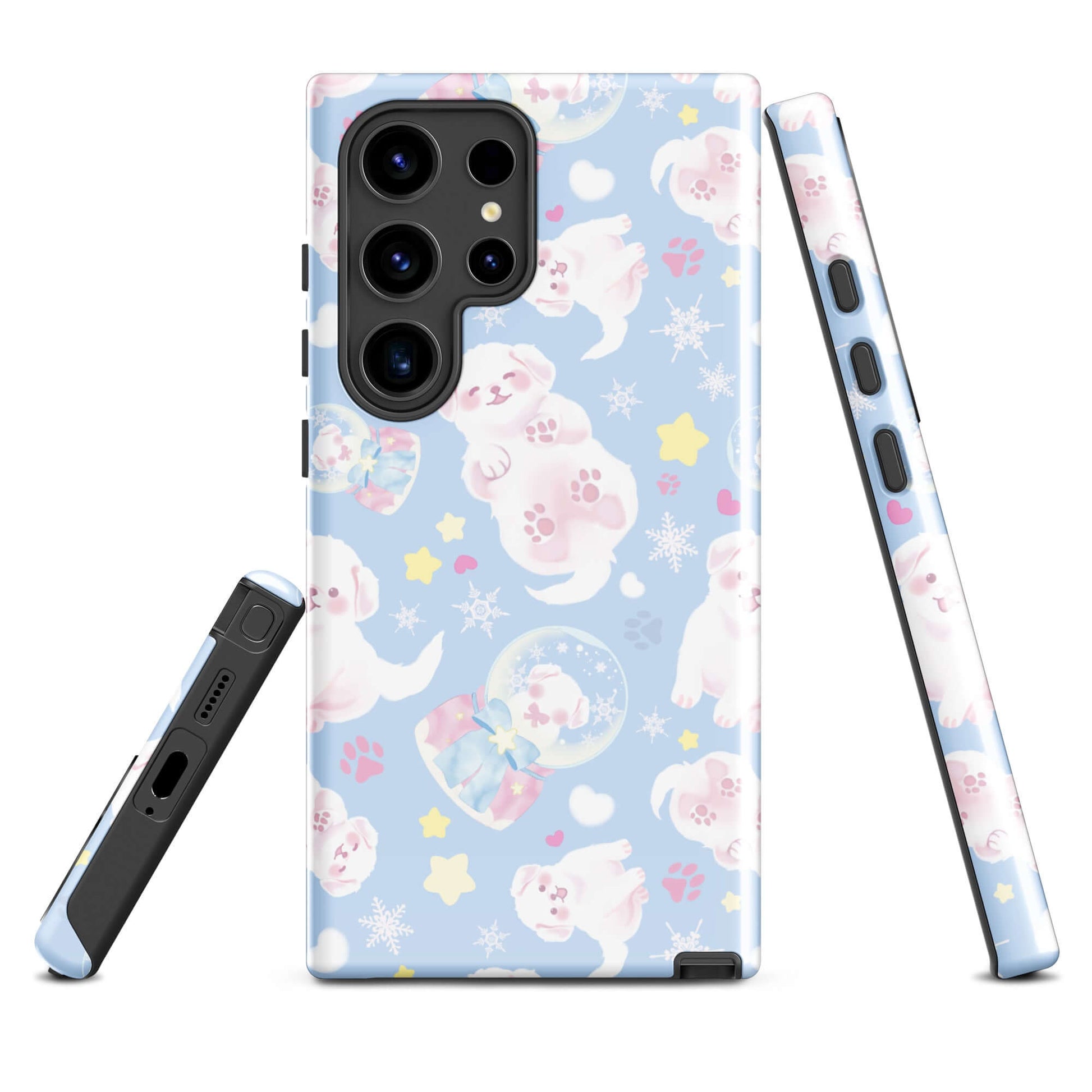 Stylish Snow Puppy Samsung® Tough Case featuring a playful design, offering durability and protection for your phone.