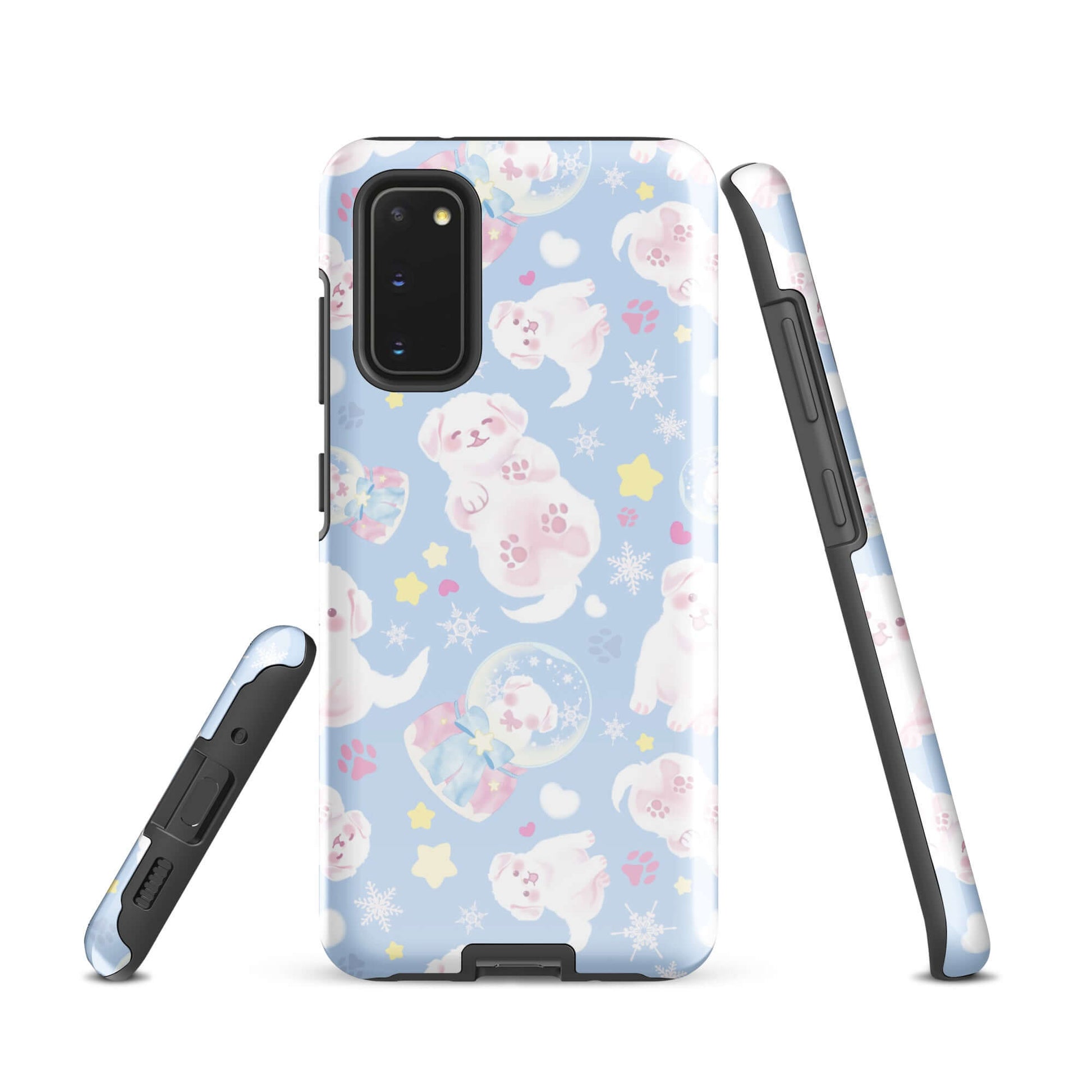Stylish Snow Puppy Samsung® Tough Case features cute designs and dual-layer protection for your Galaxy S20.