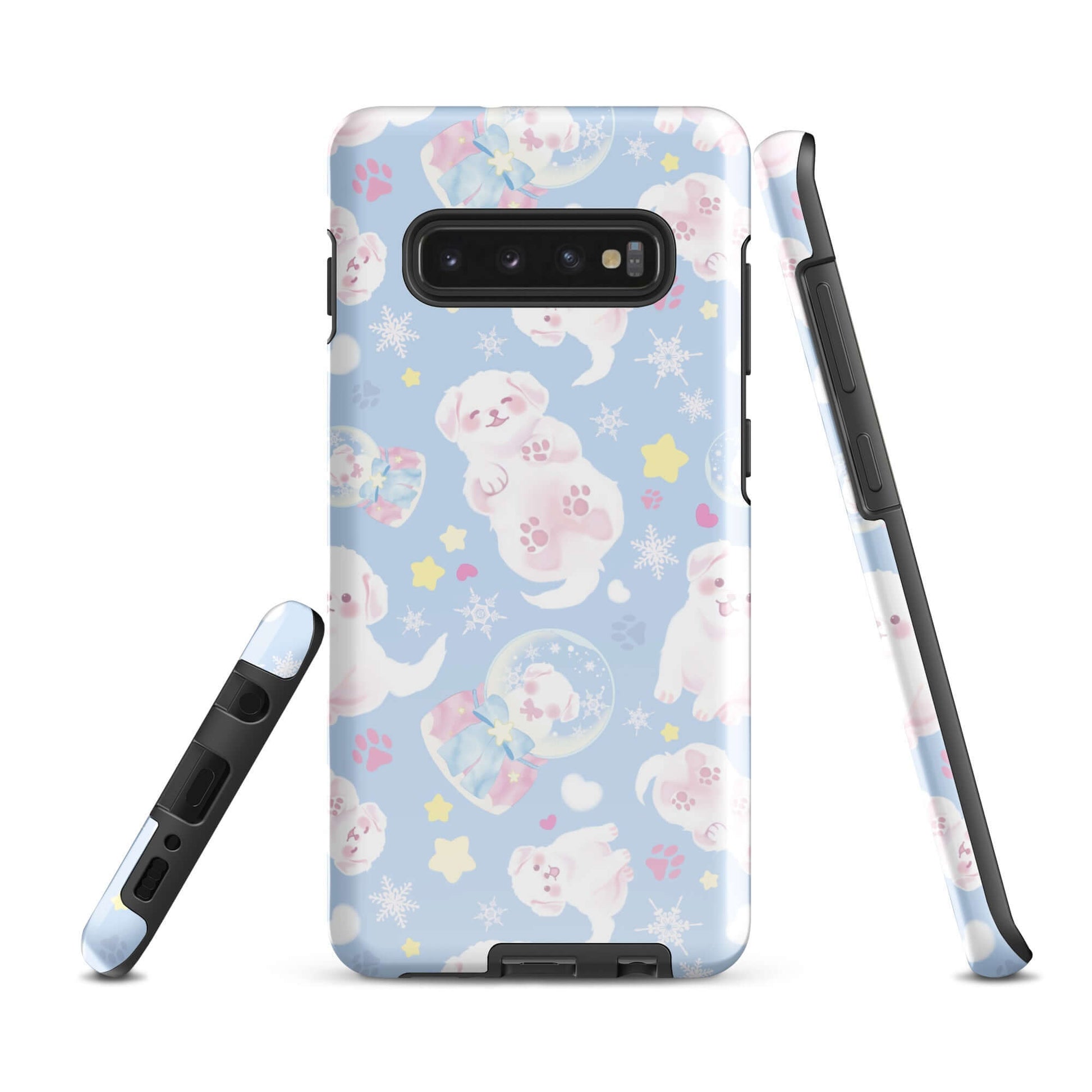 Stylish Snow Puppy Samsung® Tough Case features adorable puppy designs, offering durable protection for your phone.