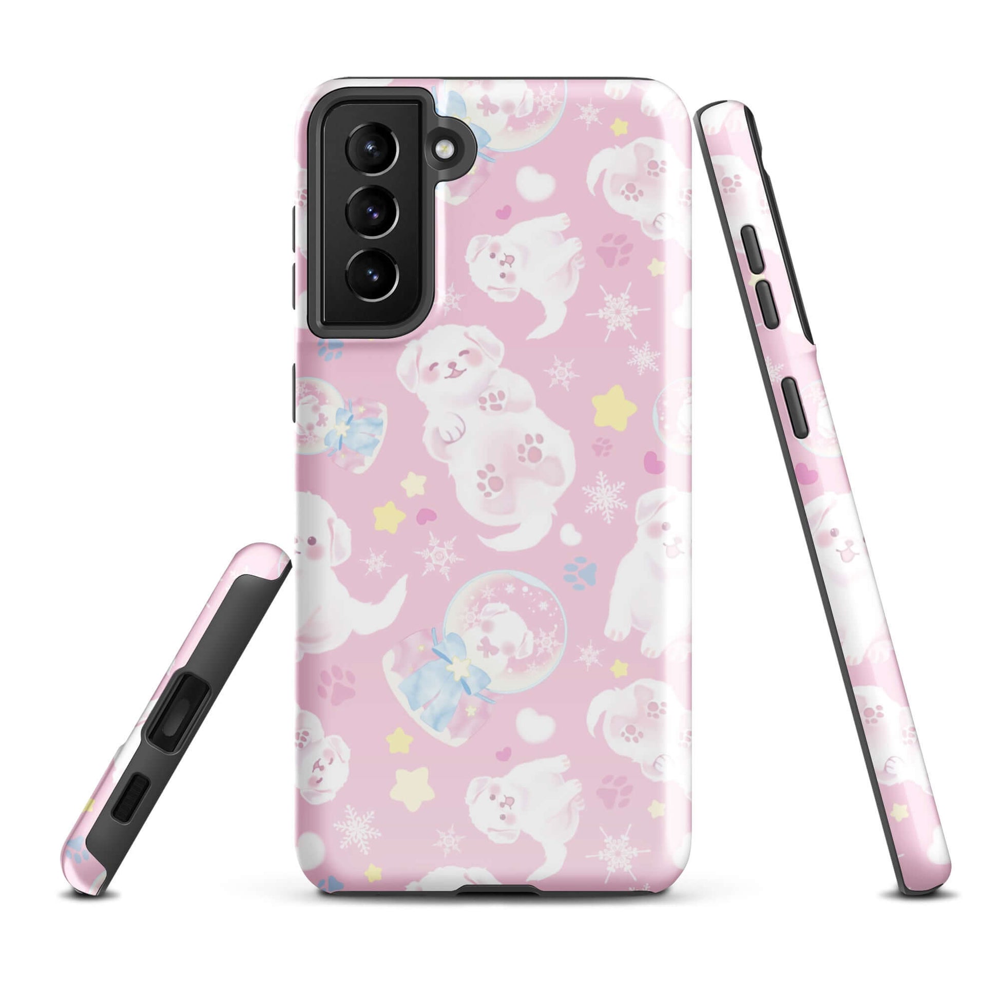 Cute Snow Puppy Samsung® Tough Case featuring a playful design, ensuring style and protection for your phone.