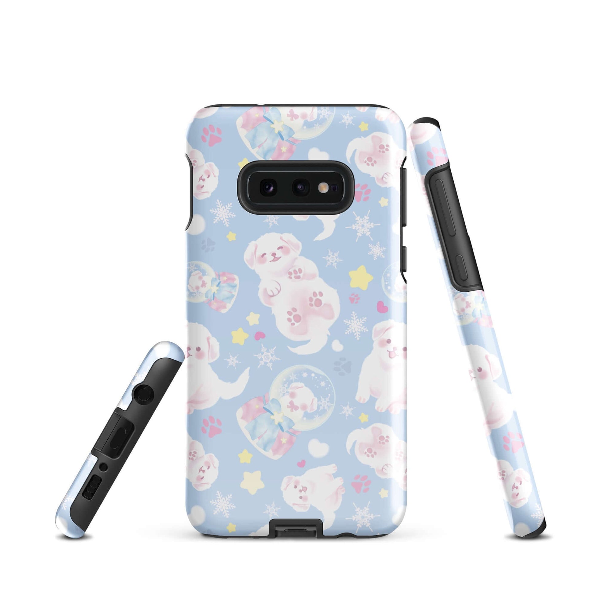 Snow Puppy Samsung® Tough Case featuring a playful puppy design, combining durability with artistic flair for your phone.