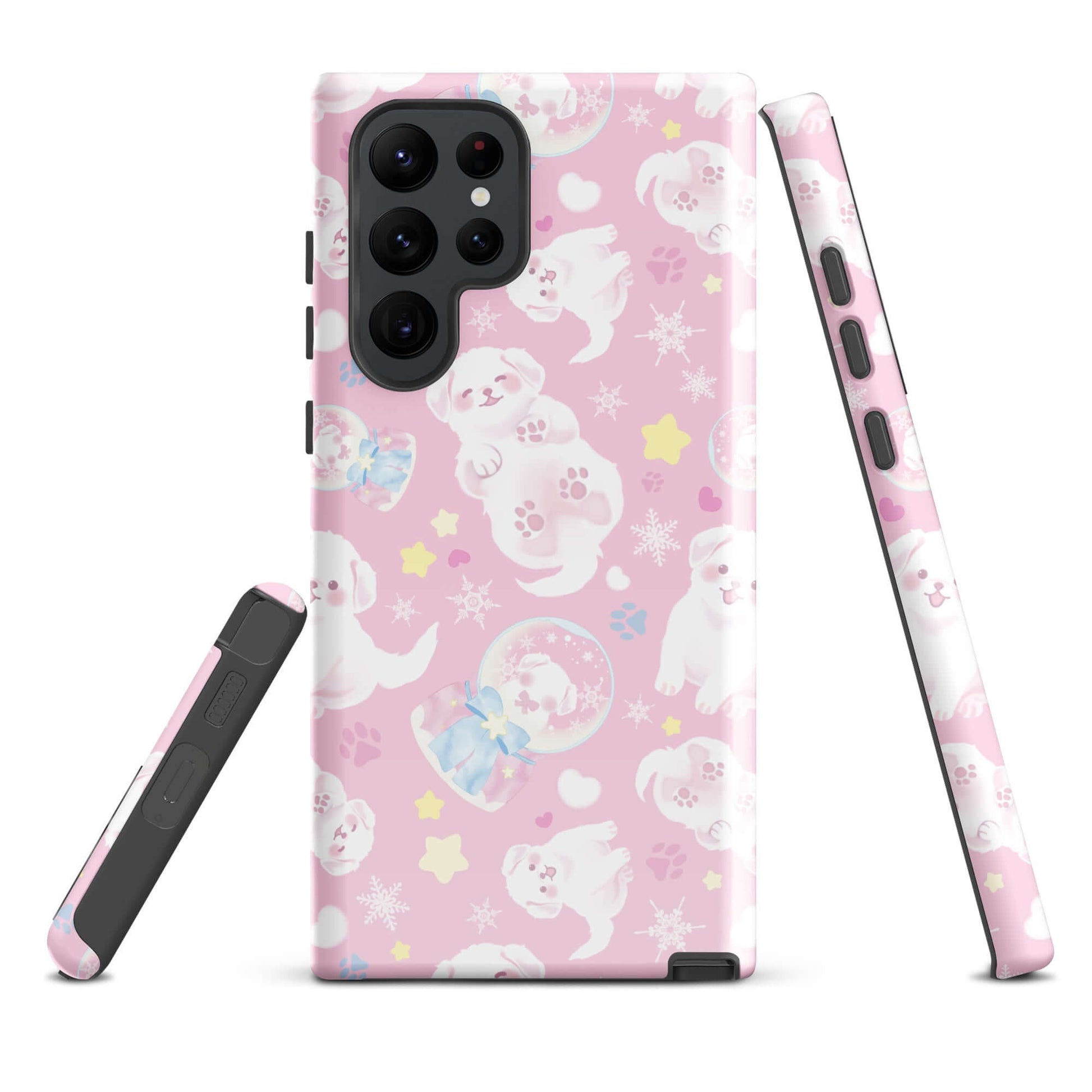 Stylish Snow Puppy Samsung® Tough Case features adorable puppy design, offering durability and protection for your phone.