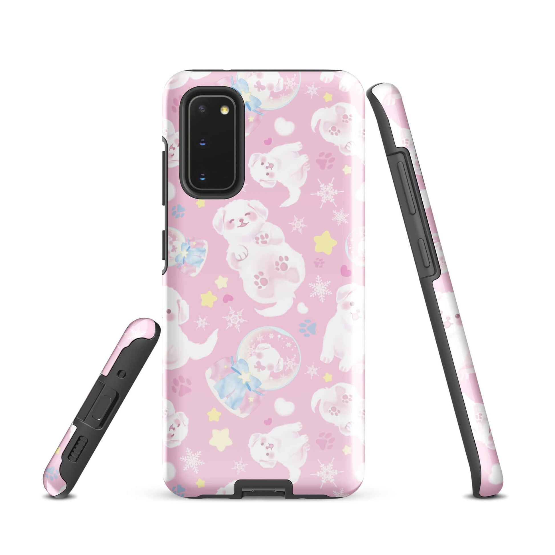 Stylish Snow Puppy Samsung® Tough Case featuring adorable puppies, offering durability and protection for your device.