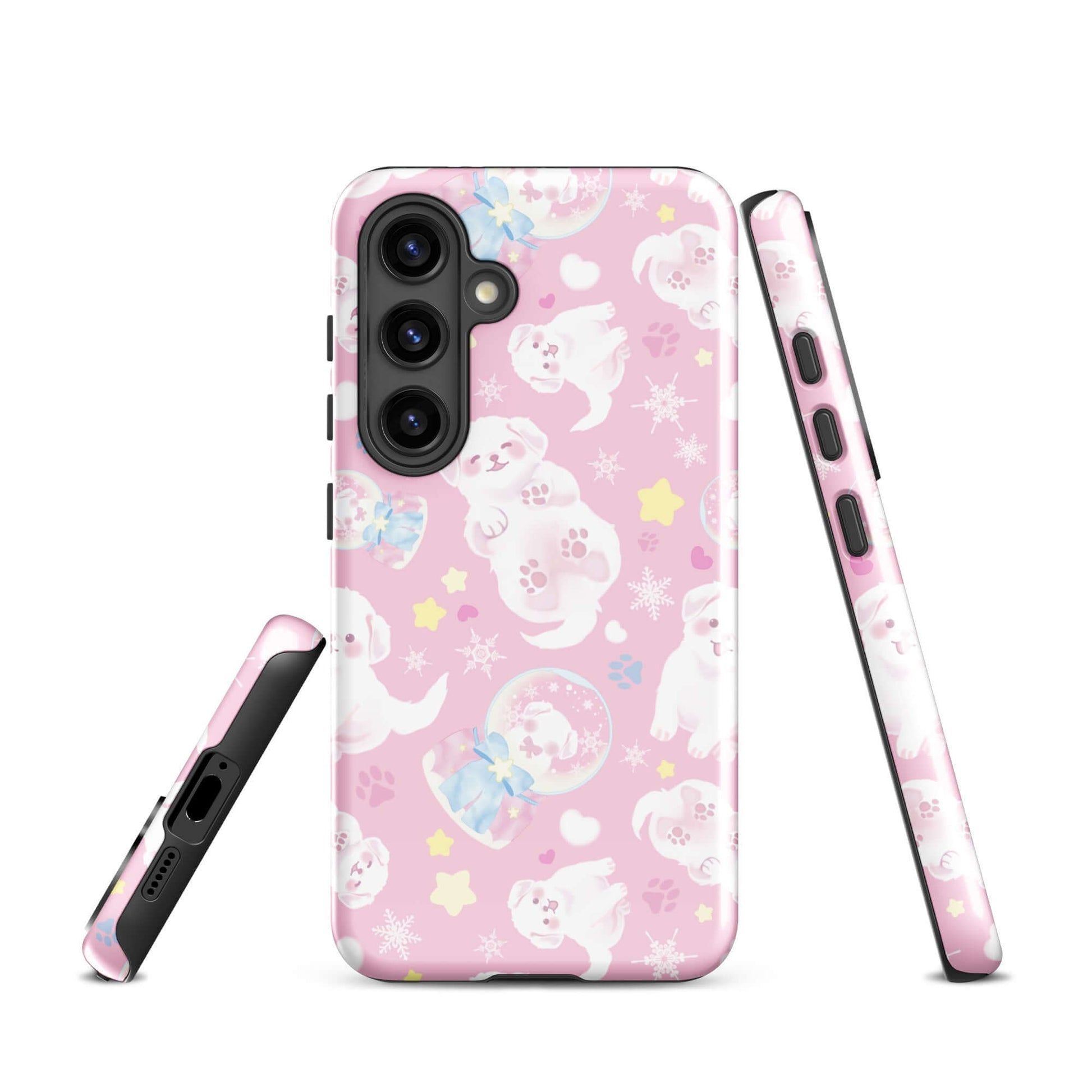 Snow Puppy Samsung® Tough Case features adorable puppy designs, offering style and protection for your device.