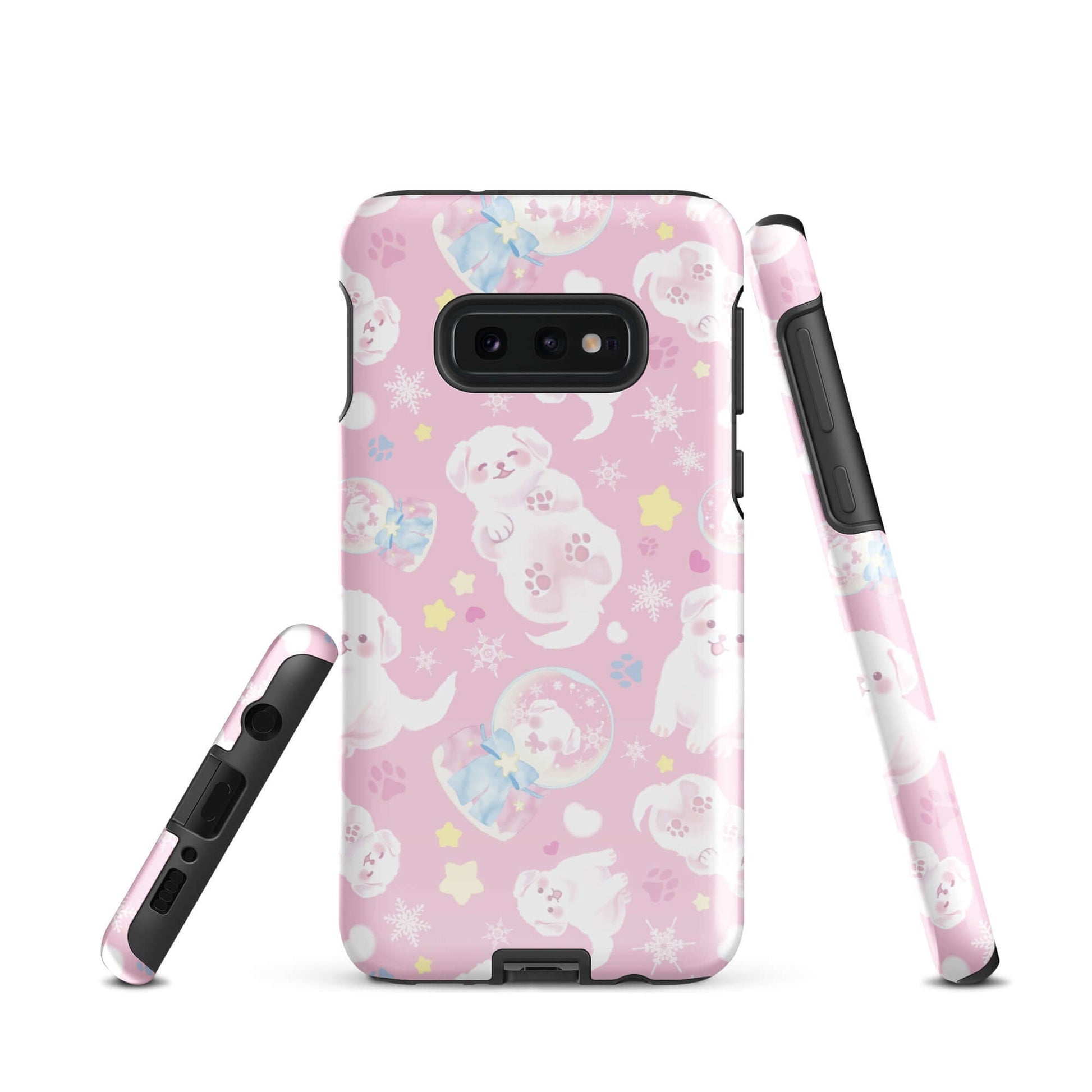 Snow Puppy Samsung® Tough Case features a cute puppy design, offering sleek protection for your Samsung Galaxy S10.