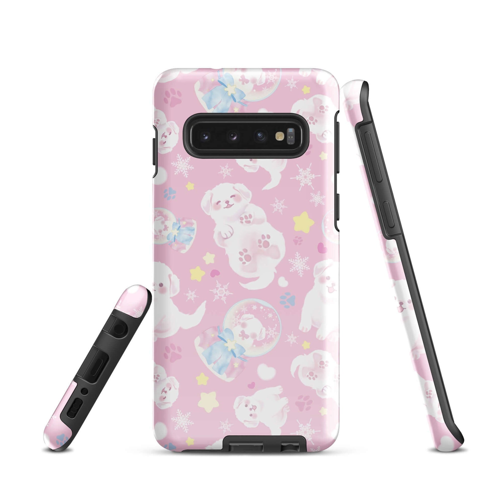 Stylish Snow Puppy Samsung® Tough Case featuring adorable puppy designs, offering durability and protection for your phone.