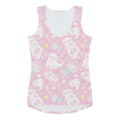 Cute and playful Snow Puppy Tank Top featuring adorable fluffy puppies, perfect for a stylish workout.