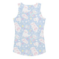 Snow Puppy Tank Top featuring a playful design with fluffy puppies, perfect for stylish workouts. Order one size down!