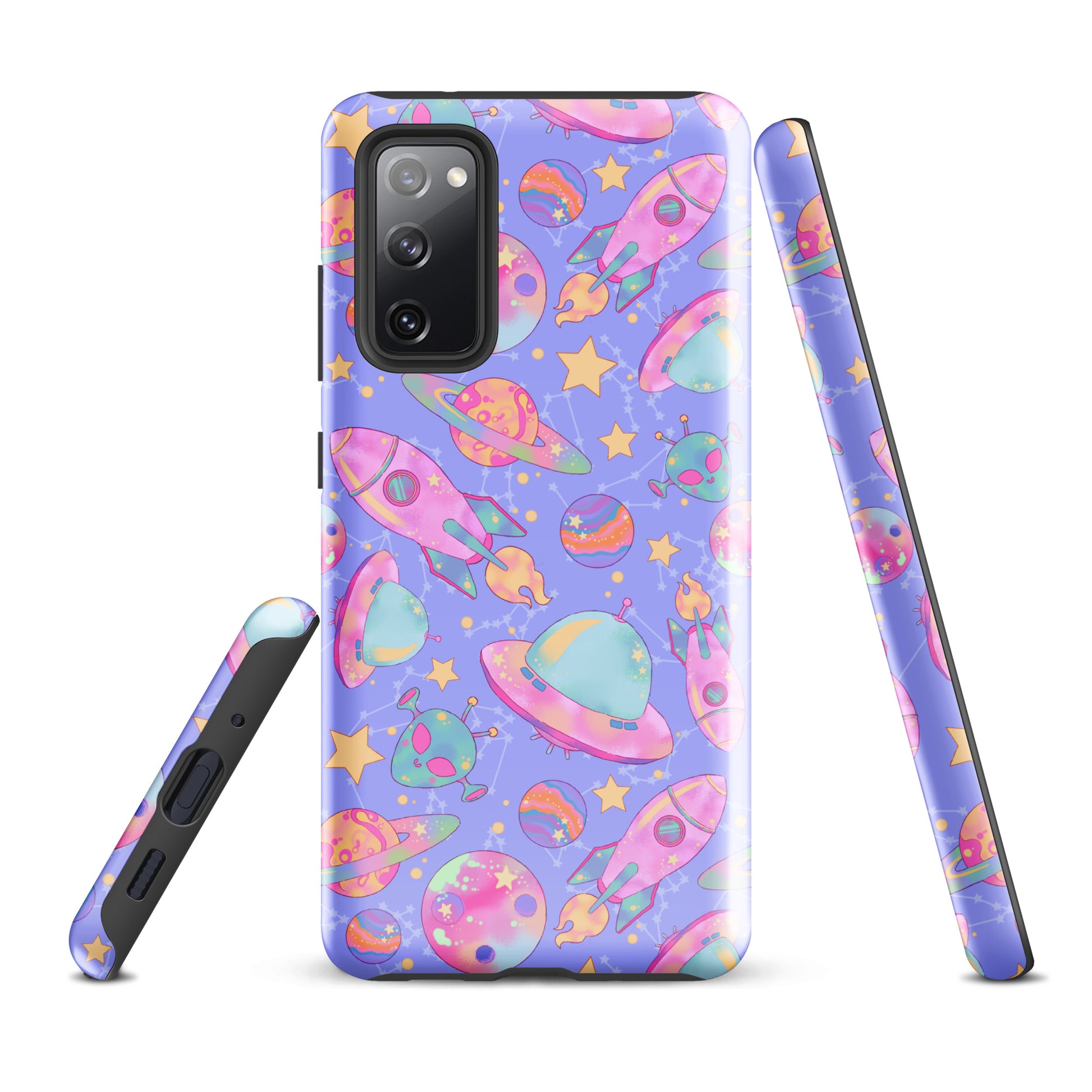 Colorful Space Samsung® Tough Case features vibrant space-themed designs, offering stylish protection for your device.