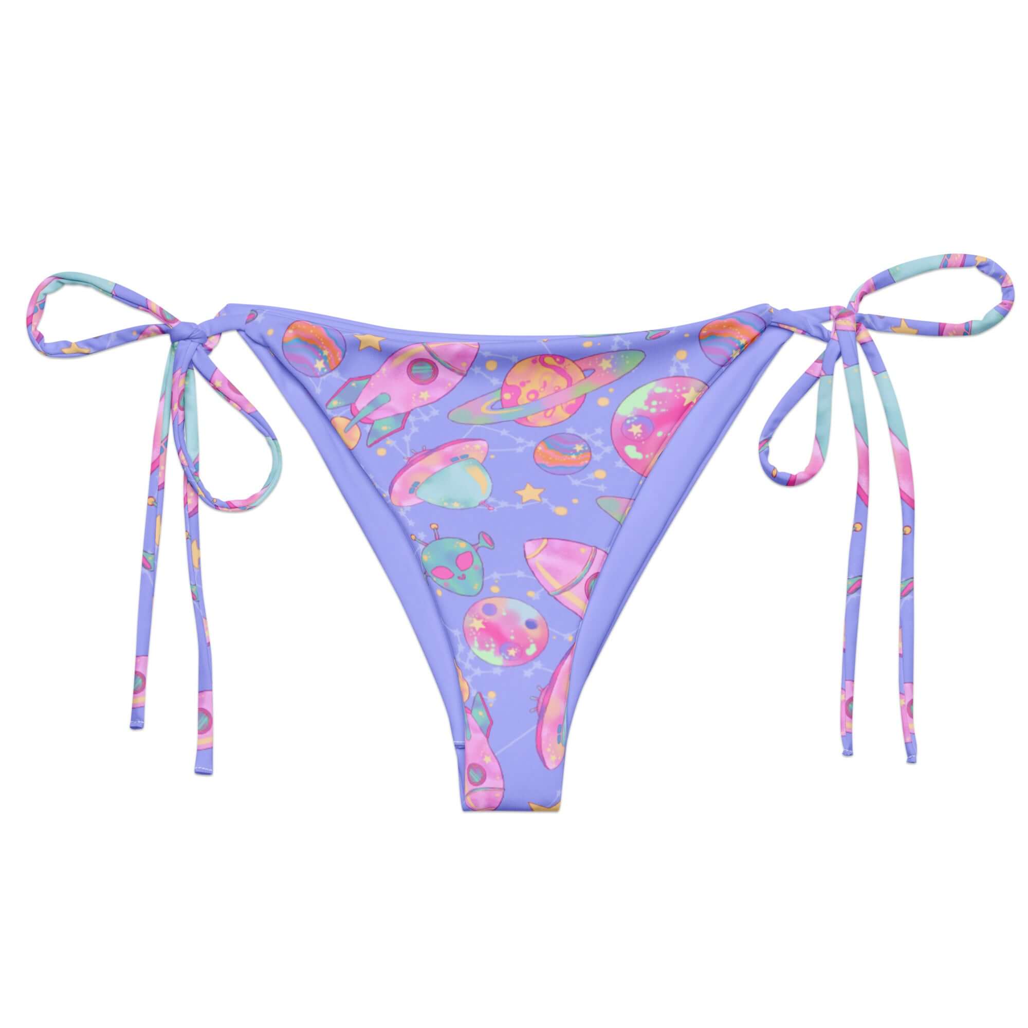 Kawaii Clothing Space String Bikini Bottom - Koibito Clothing