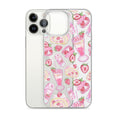 Stylish Strawberry iPhone® Clear Case featuring dessert patterns, perfect for protecting your phone while showcasing your taste.
