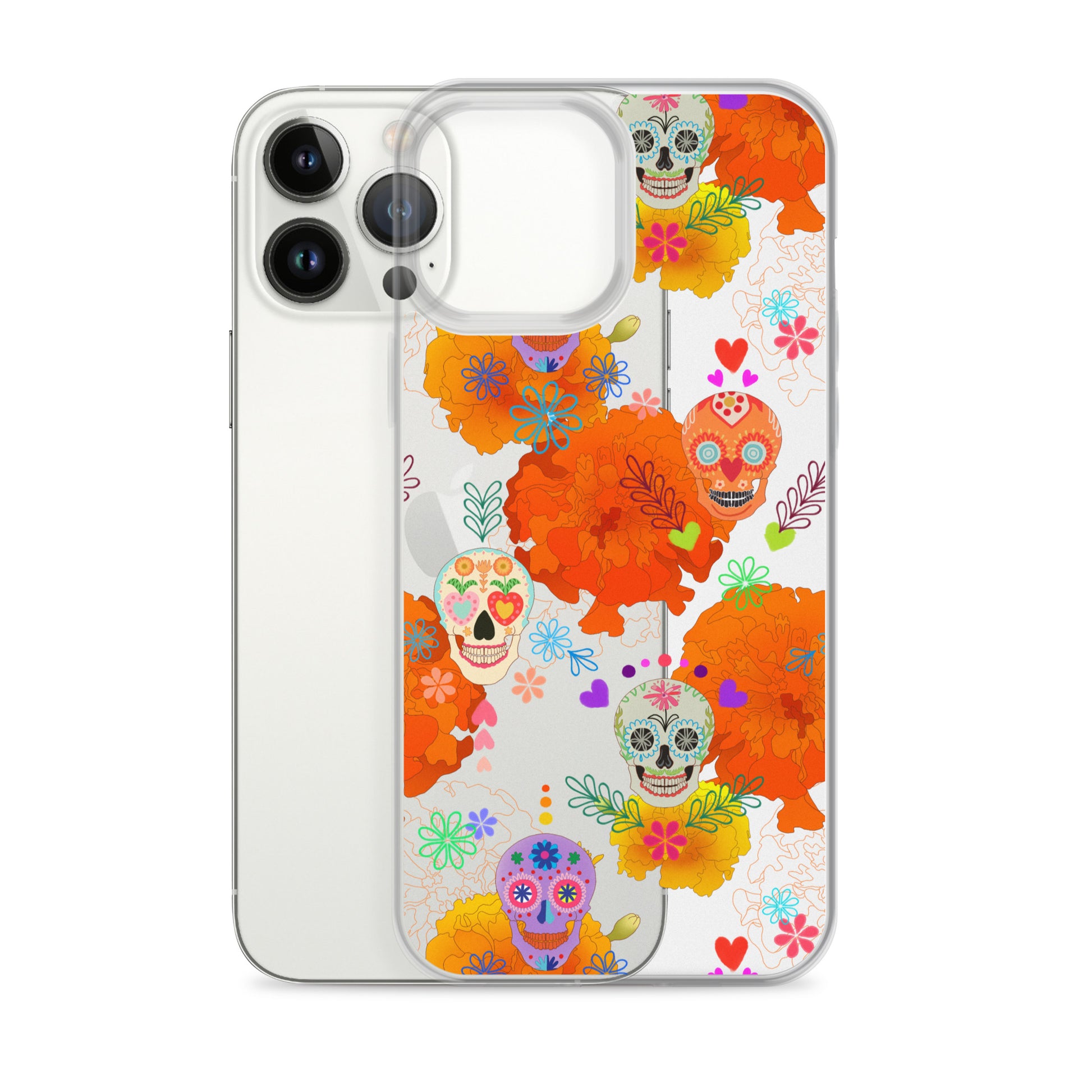 Protect your phone stylishly with the Sugar Skull iPhone® Clear Case, featuring vibrant designs and durable materials.