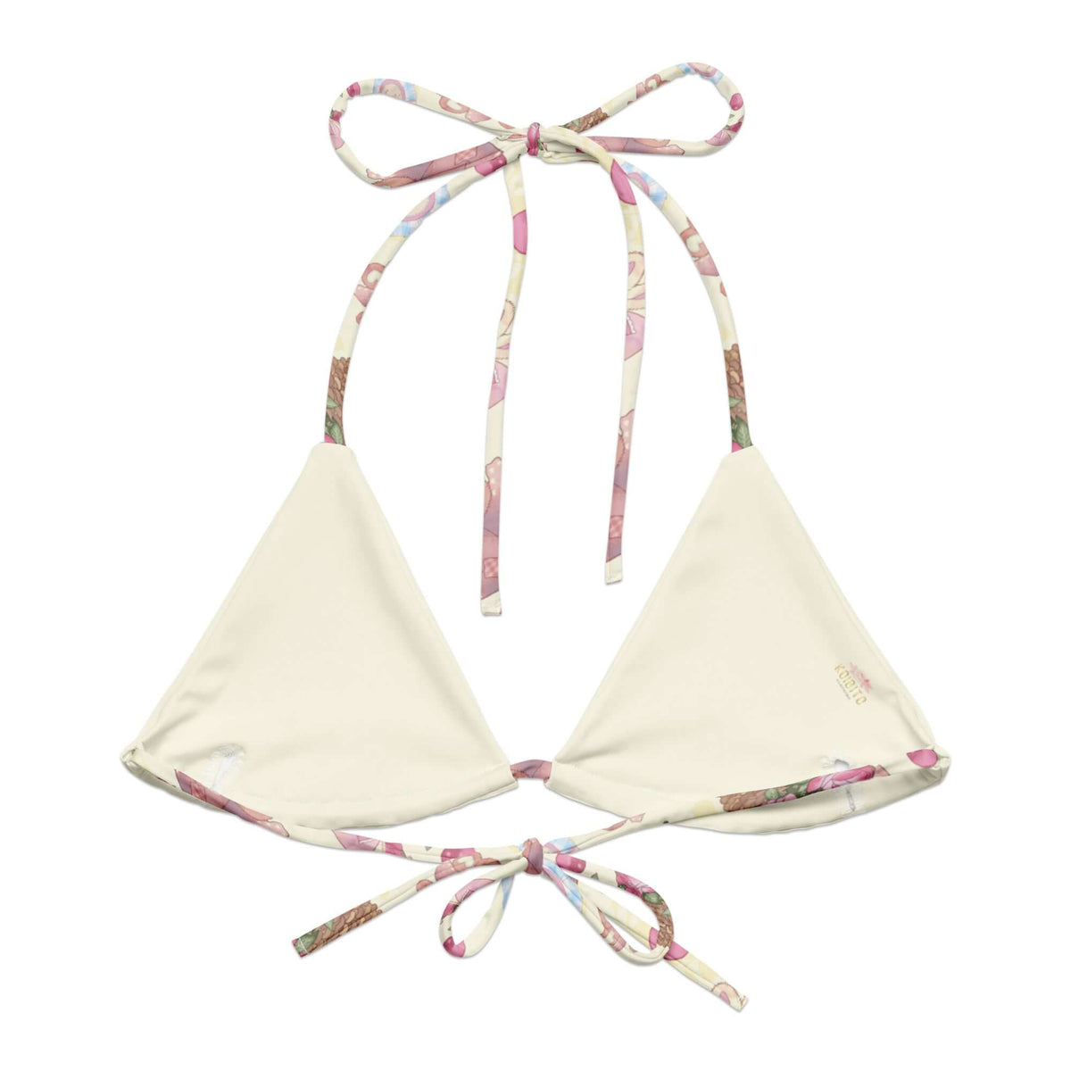 String Garments Kawaii Clothing Sweet Teddy Padded String Bikini Top - Koibito Clothing