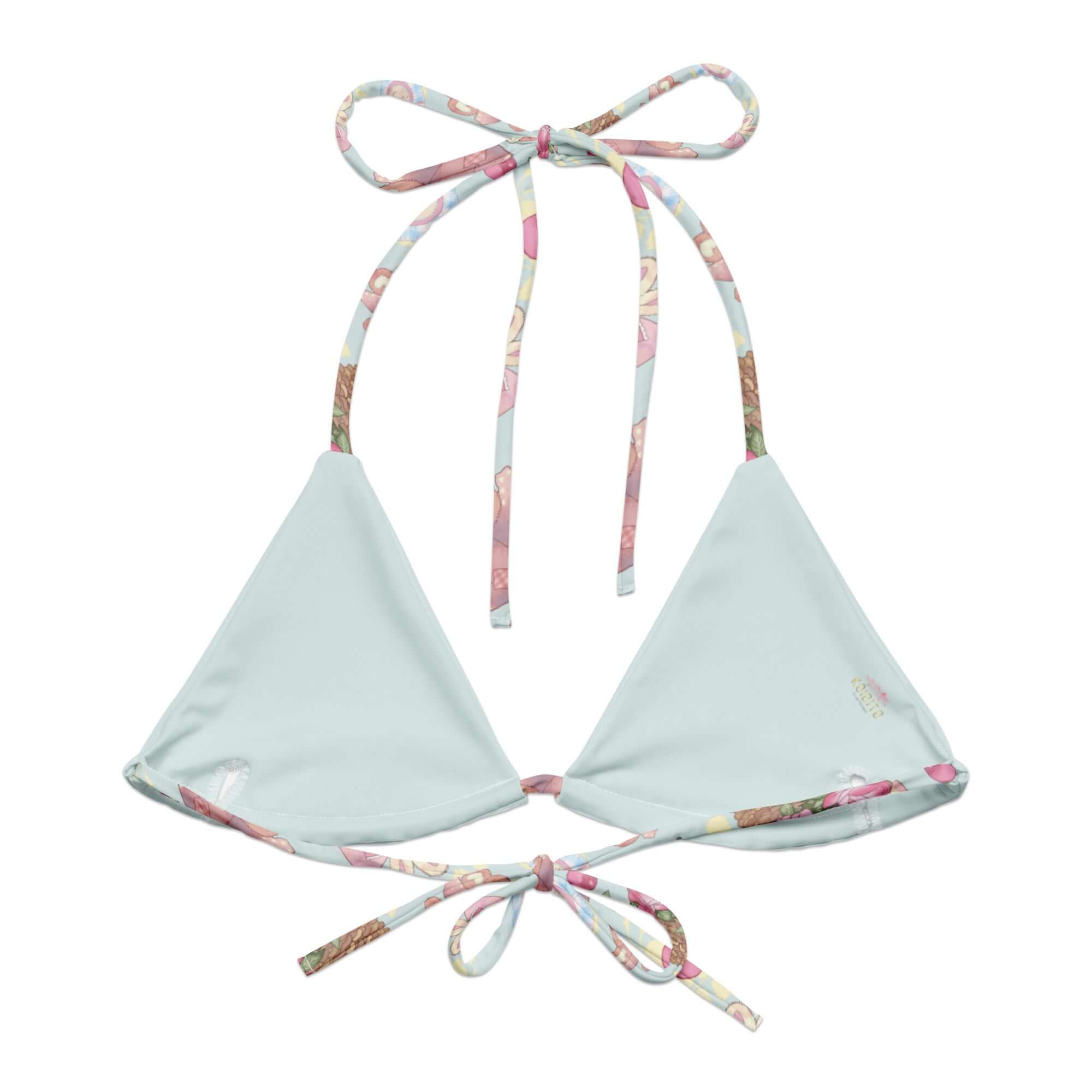 Kawaii Clothing Sweet Teddy Padded String Bikini Top - Koibito Clothing