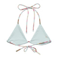 Sweet Teddy Padded String Bikini Top features eco-friendly fabric and stylish ties, perfect for summer fun.