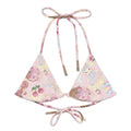 Sweet Teddy Padded String Bikini Top featuring an eco-friendly design and playful print, perfect for summer style.