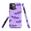 Morrigan iPhone® Tough Case featuring a stylish bat design, combining protection and fashion for your phone.