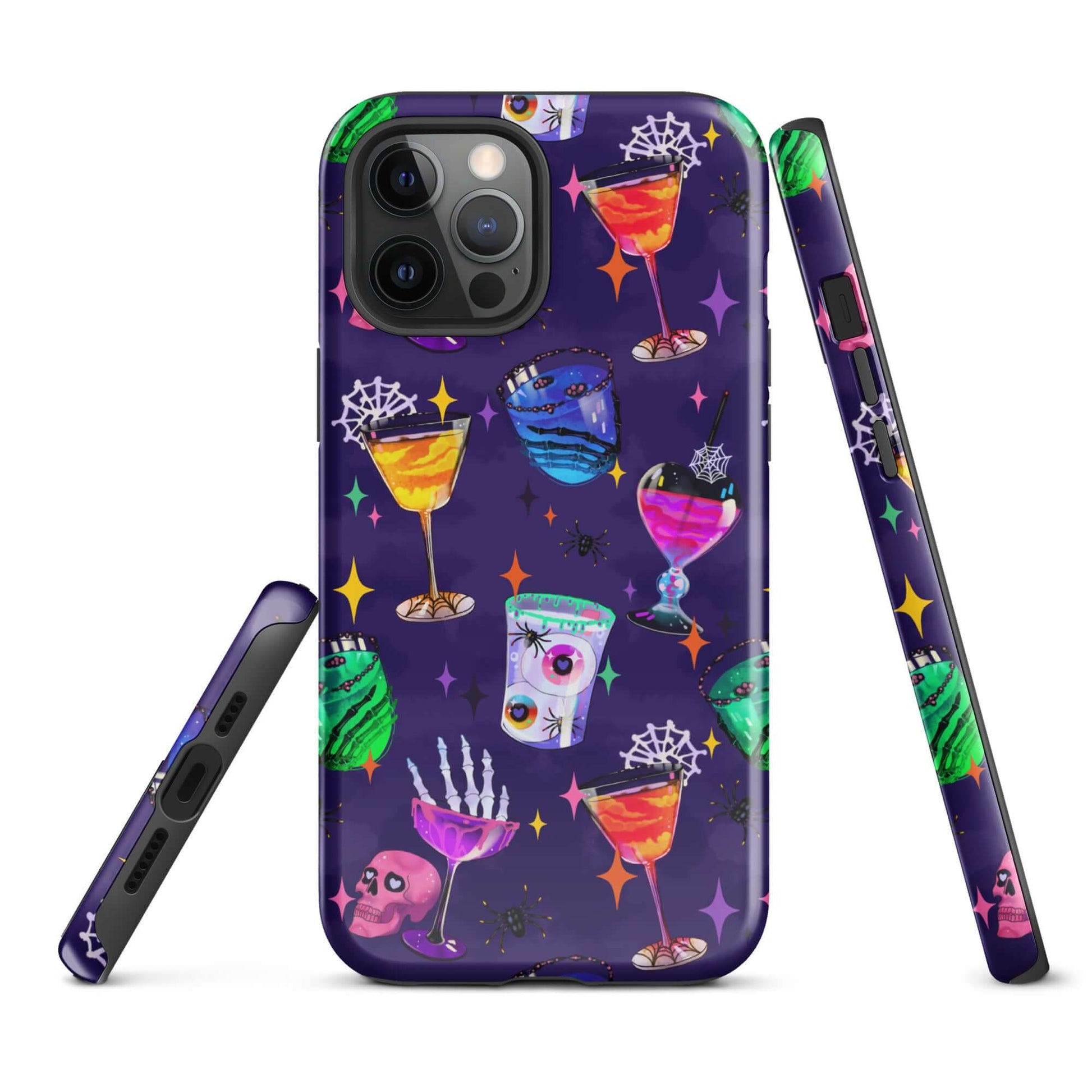Colorful Monster Party iPhone® Tough Case featuring vibrant designs, perfect for stylish phone protection year-round.