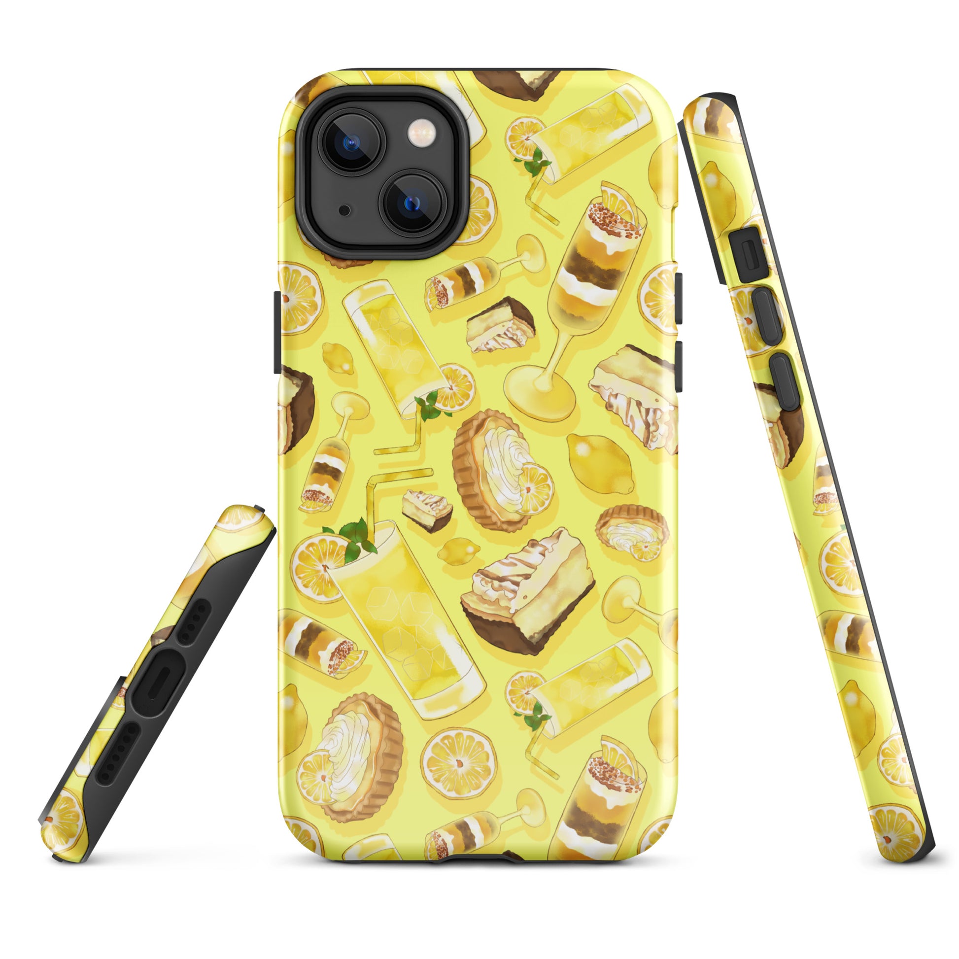 Bright and stylish Lemon iPhone® Tough Case featuring a fun lemon-themed design for ultimate protection and flair.