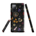 Gothic Tea Time Samsung® Tough Case features a sleek design with floral and skull motifs for stylish phone protection.
