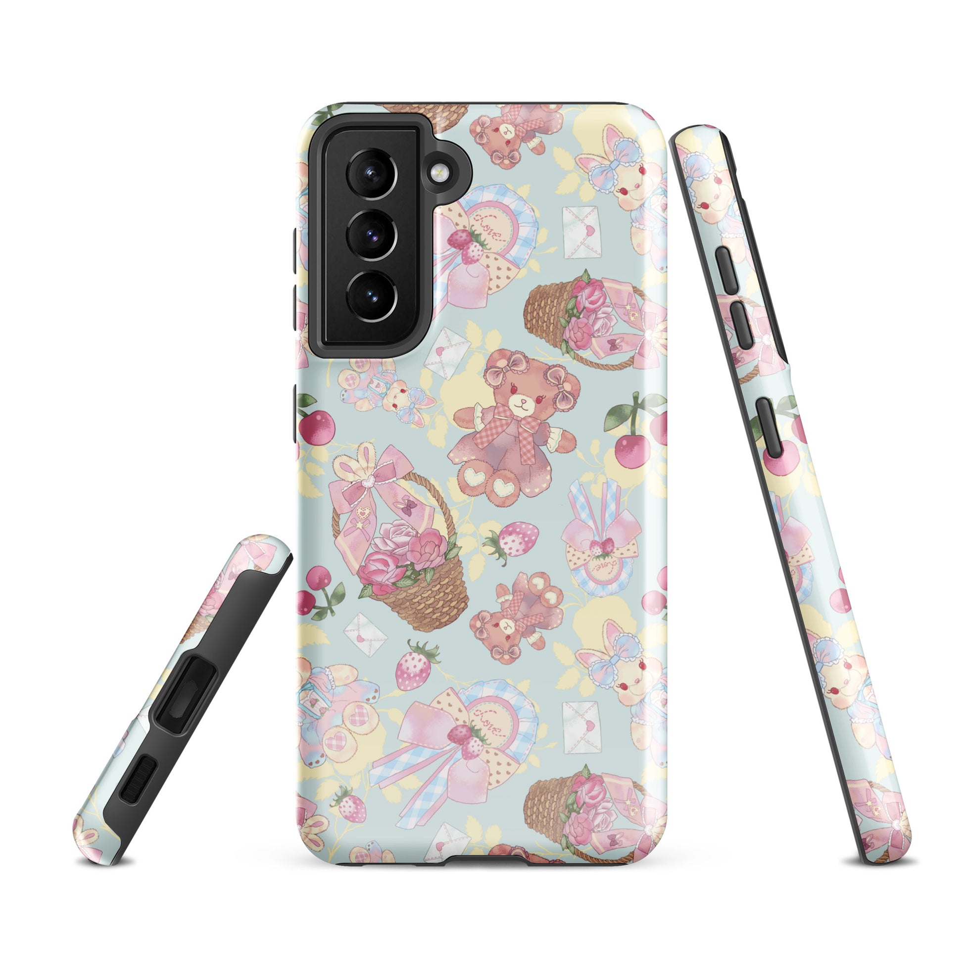 Sweet Teddy Samsung® Tough Case features adorable teddy bear designs, providing stylish protection for your phone.