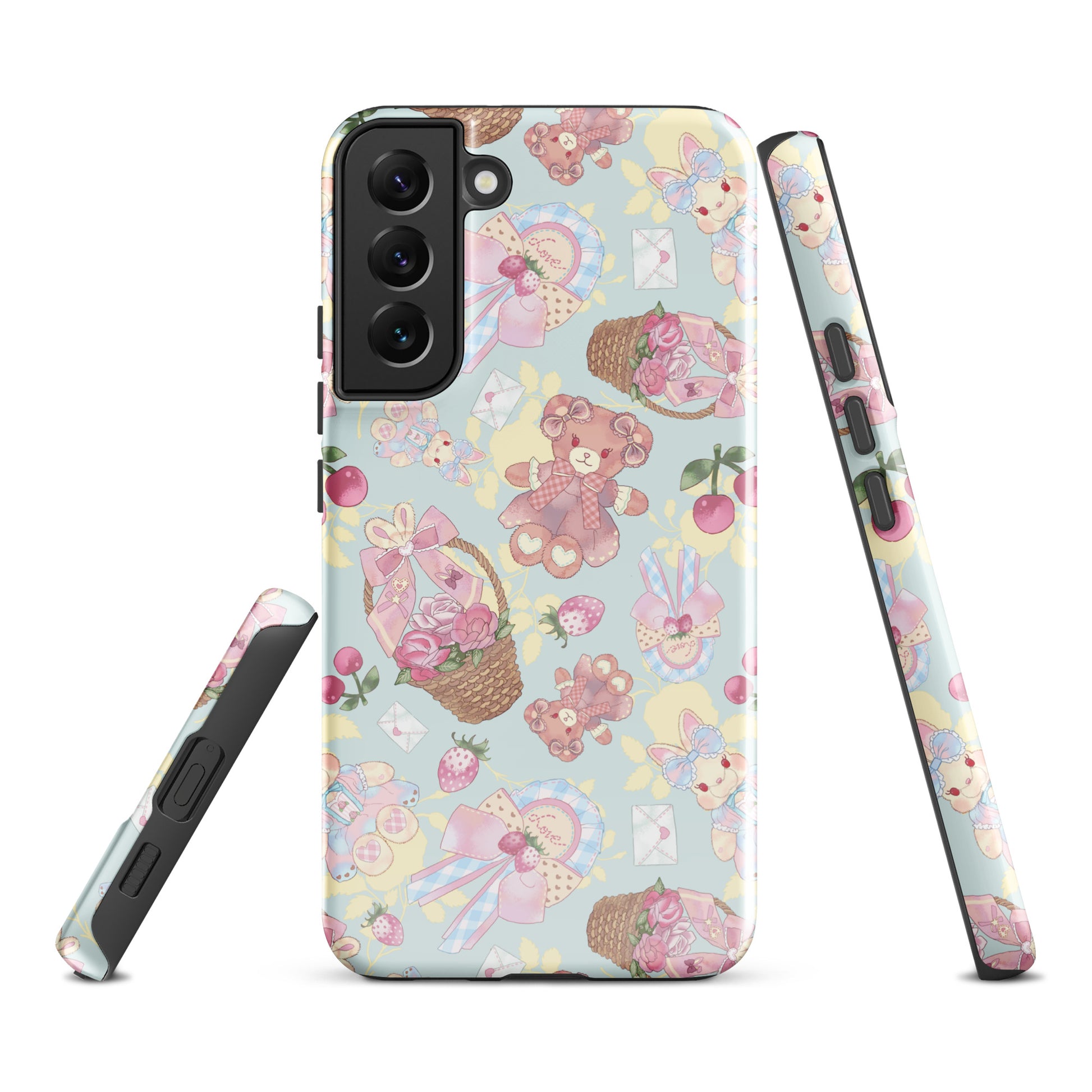 Colorful Sweet Teddy Samsung® Tough Case features a cute teddy bear design, offering durability and style for your phone.