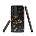 Gothic Tea Time Samsung® Tough Case features a stylish floral design, offering impact resistance and sleek protection.