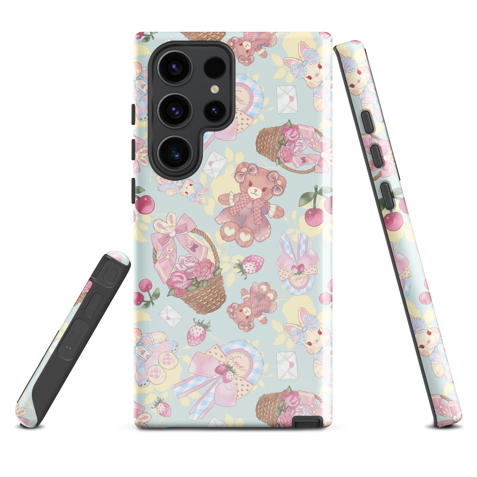 Stylish Sweet Teddy Samsung® Tough Case designed for durability, featuring adorable teddy bear patterns for your phone.