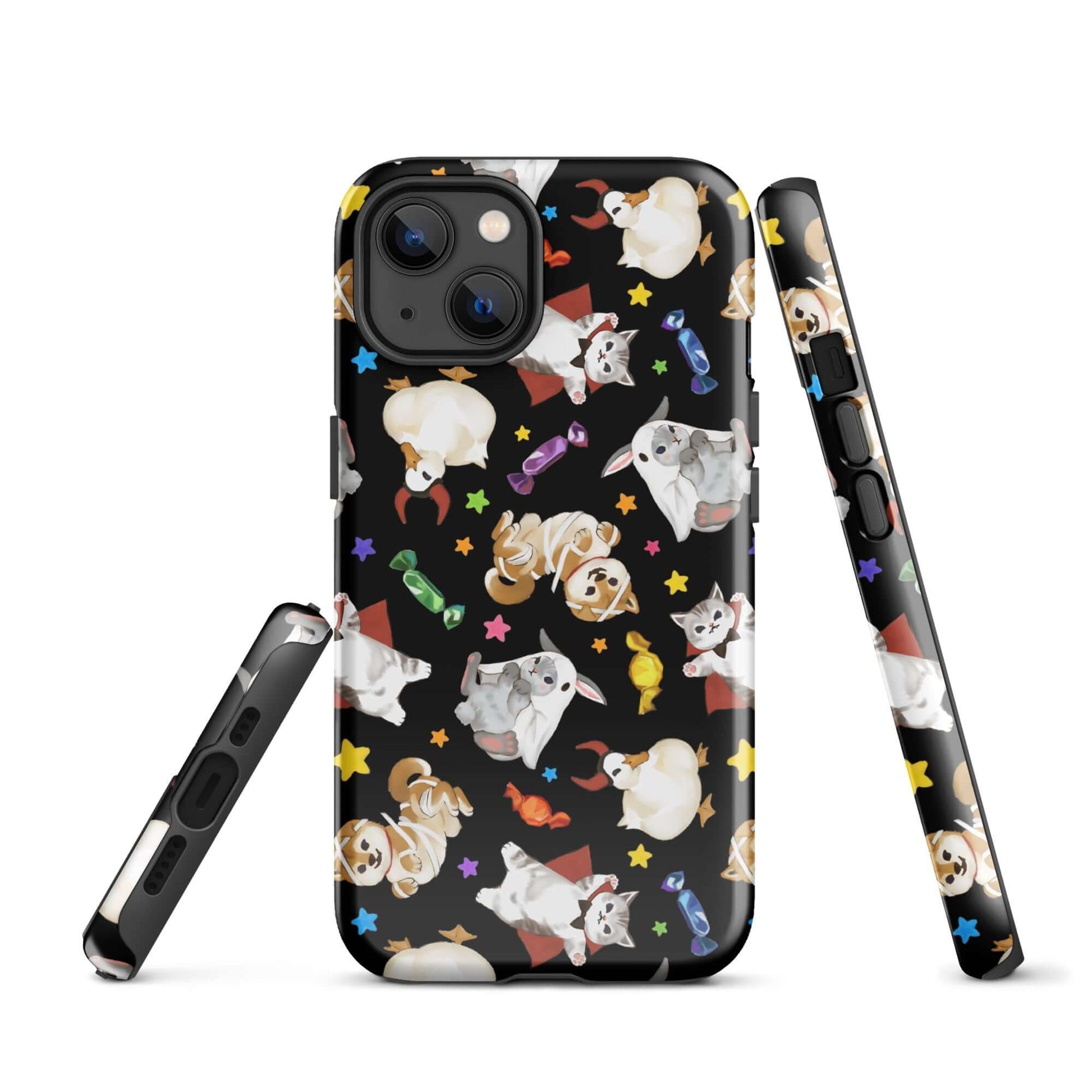 Trick or Treaters iPhone® Tough Case features a fun design, offering durable protection and style for your phone.