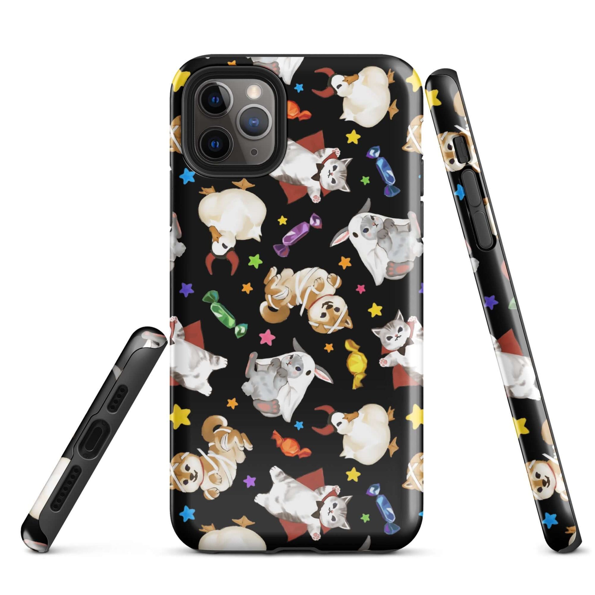 Trick or Treaters iPhone® Tough Case features festive designs, offering stylish protection for your phone all year round.