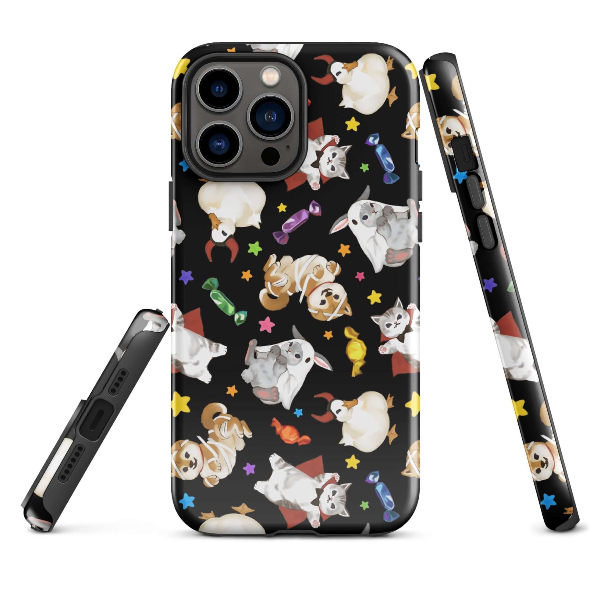 Trick or Treaters iPhone® Tough Case features playful designs, offering stylish protection for your device all year round.