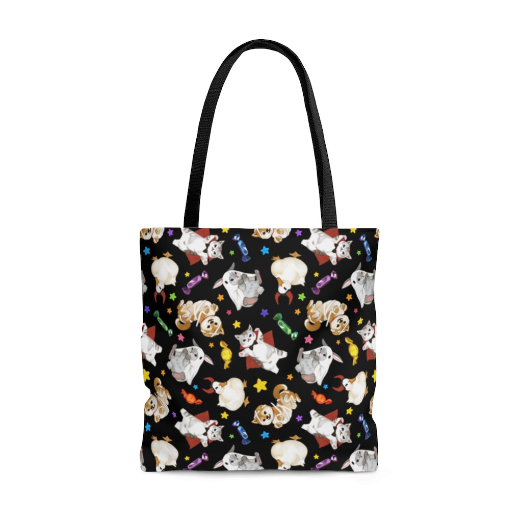Trick or Treaters Tote Bag (Black) | Koibito Clothing.