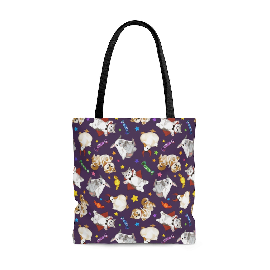 Trick or Treaters Tote Bag (Purple) | Koibito Clothing.