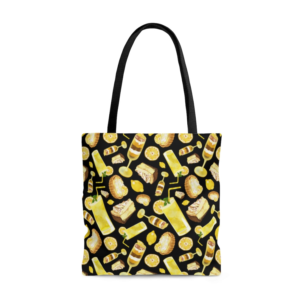 Lemon Tote Bag (Black) | Koibito Clothing.