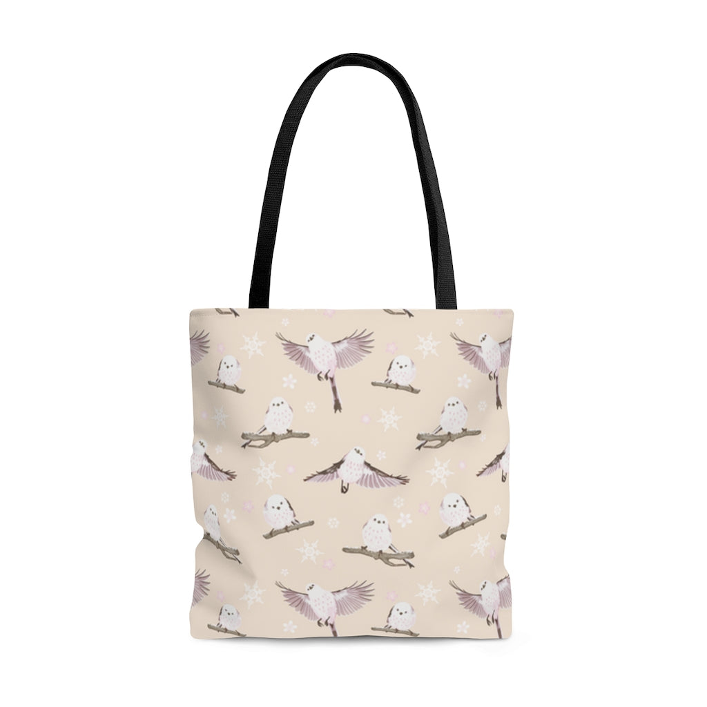 Snow Bird Tote Bag (Cream)