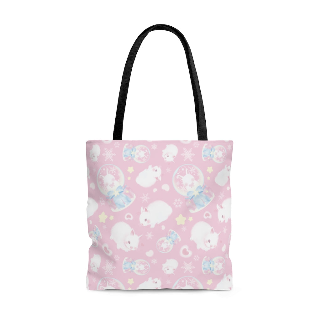 Snow Bunny Tote Bag (Pink) | Koibito Clothing.