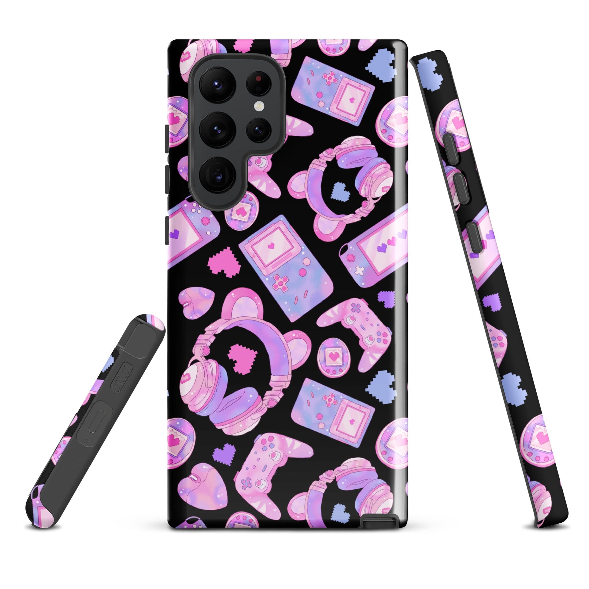 Stylish Gamer Girl Samsung® Tough Case features vibrant graphics, offering durable protection for your phone.