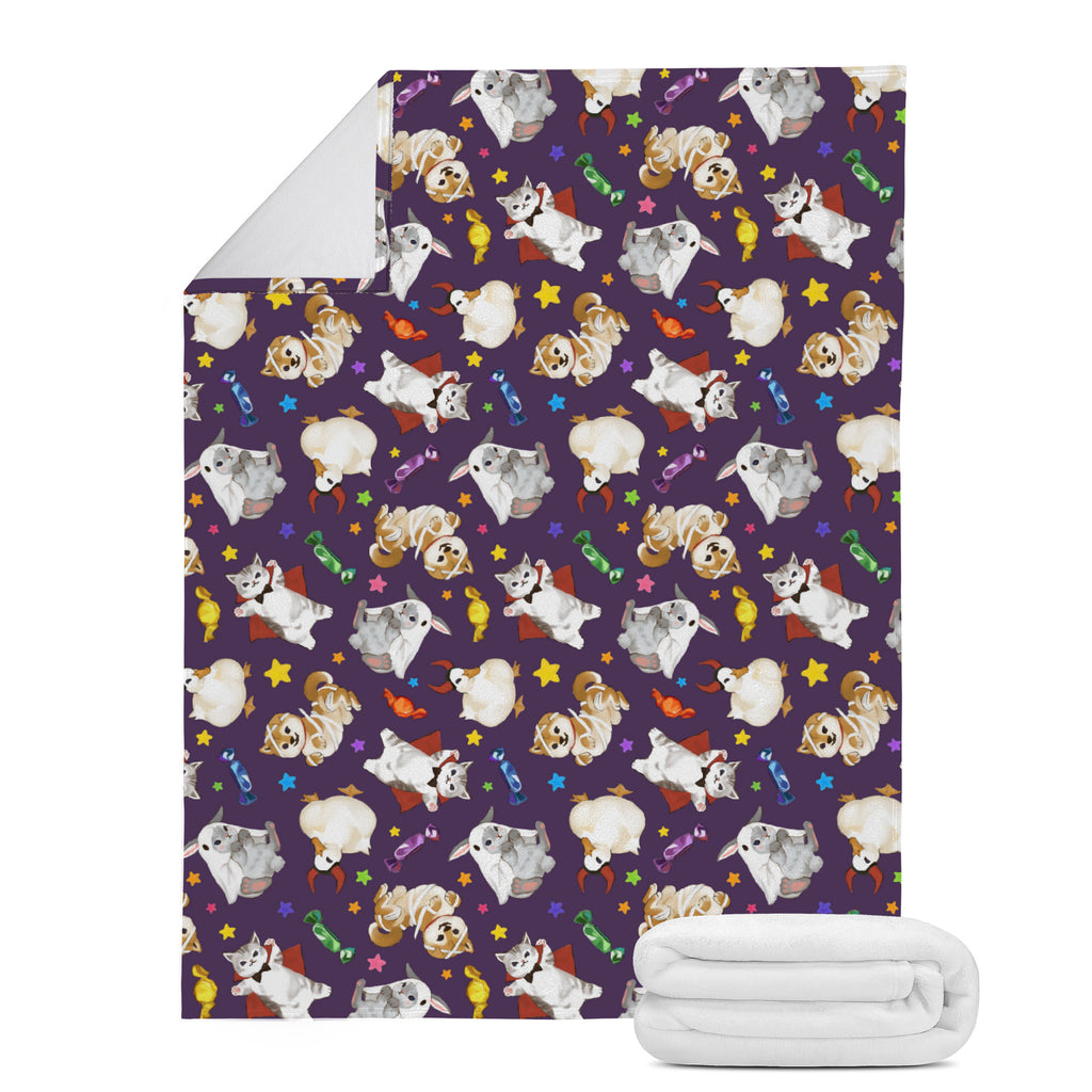 Trick or Treaters Blanket (Purple) | Koibito Clothing.