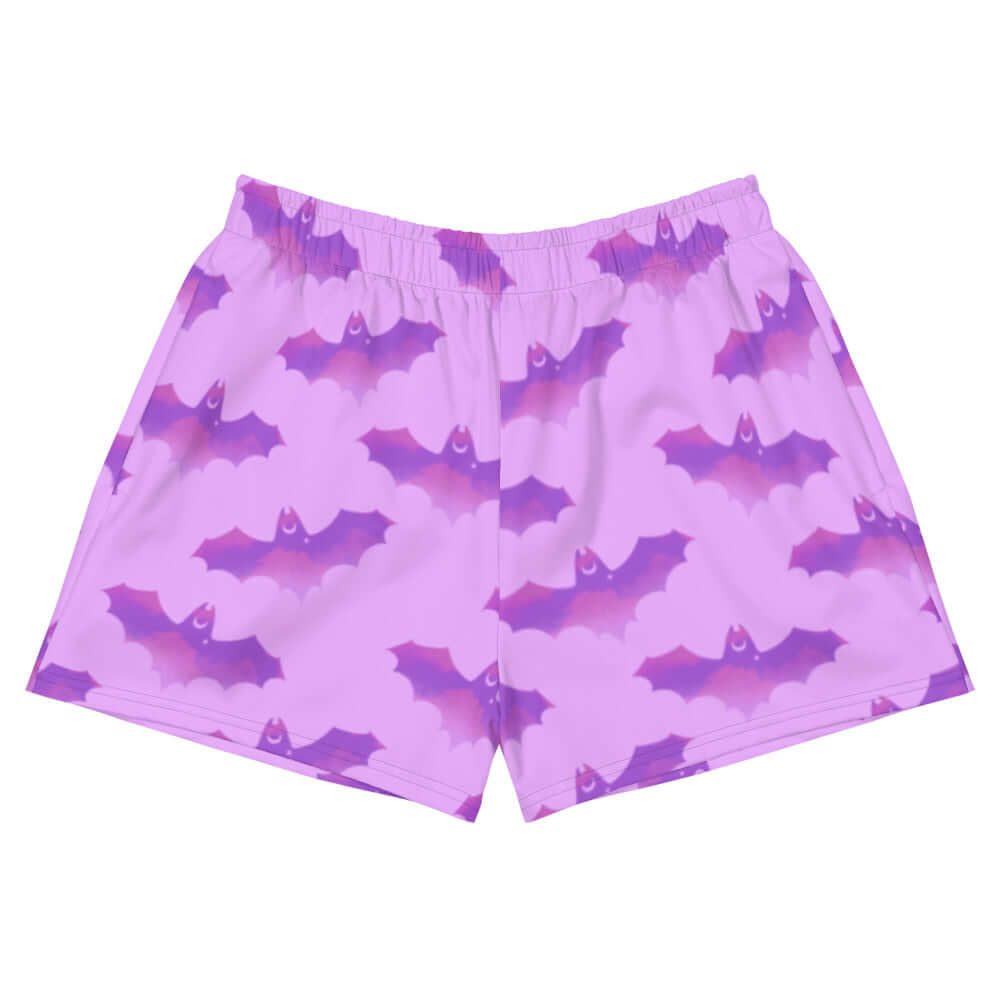 Aensland Athletic Short Shorts feature a playful bat design, perfect for showcasing your dark side at the gym.