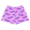 Aensland Athletic Short Shorts featuring a bat print, perfect for showcasing your dark side at the gym.